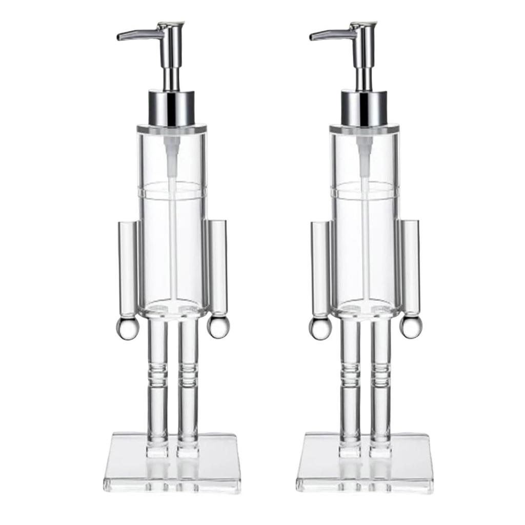 Nutcracker Soap Pump Dispenser Refillable Creative Shampoo Bottle Transparent Lotion Bottle For Kitchen Hotel Home Countertop