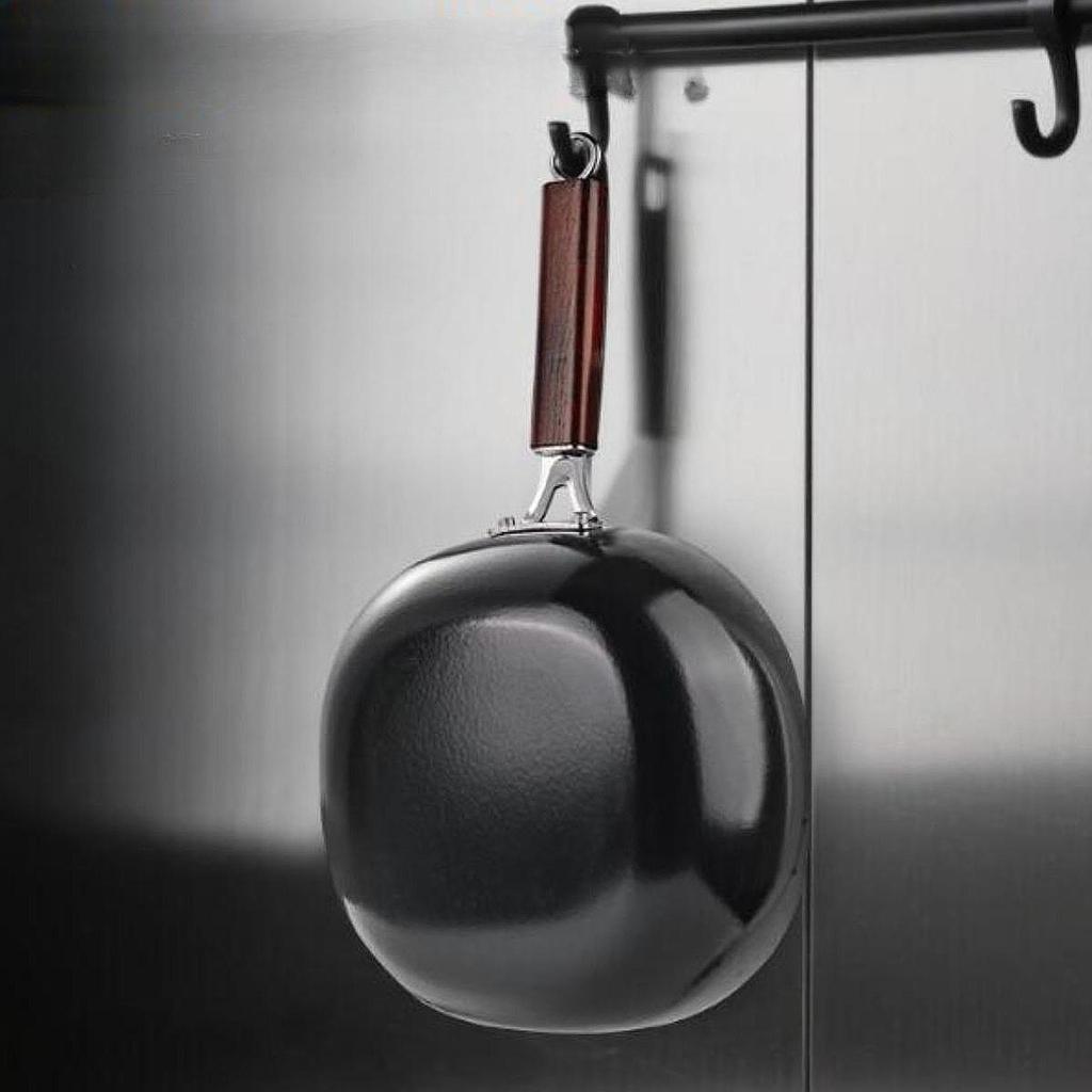 Frying Pan Non Stick with Handle Cooking Pot Lightweight Cooker Stockpot Iron Milk Pan for Vegetable Home Household Soup Stew