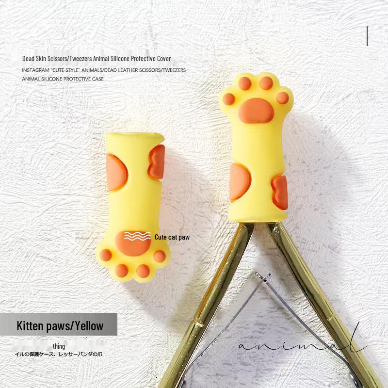 Cuticle Nipper Cover - Cute Bear & Cat Paw Silicone Protector Purple Bear