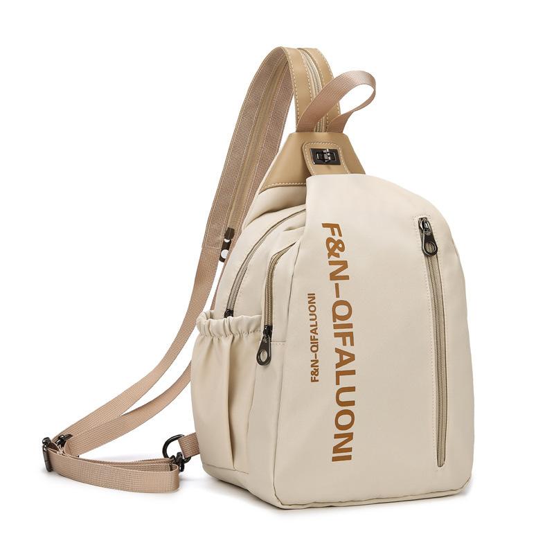 Backpack, Women's Single-shoulder Bag, Solid-color Printed Chest Bag, Waist Bag
