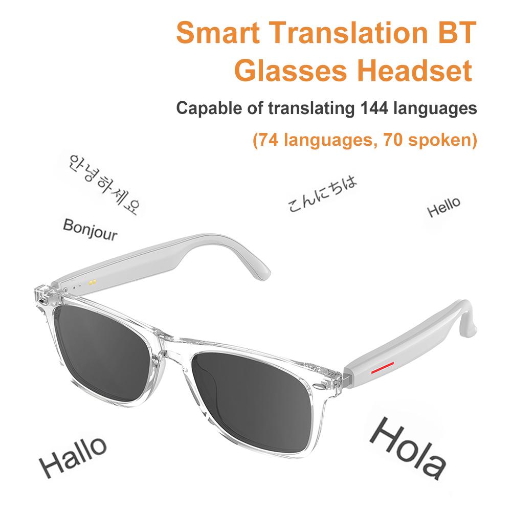 Smart Glasses 144 Languages Smart Glasses Translator Voice Assistant Wireless Translation Earbuds Translator Glasses & Headset