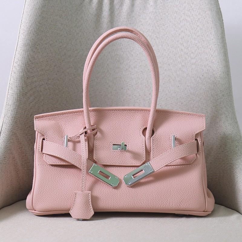 New Togo Top-layer Cowhide Horizontal Platinum Bag Large Capacity Fashion Leather Hand-to-shoulder Commuter Underarm Women's Bag
