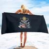 Skull Beach Towel Lightweight Terry Fabric Quick Dry Travel Absorbent Oversized Thin Towels for Pool Swimming Bath Camping