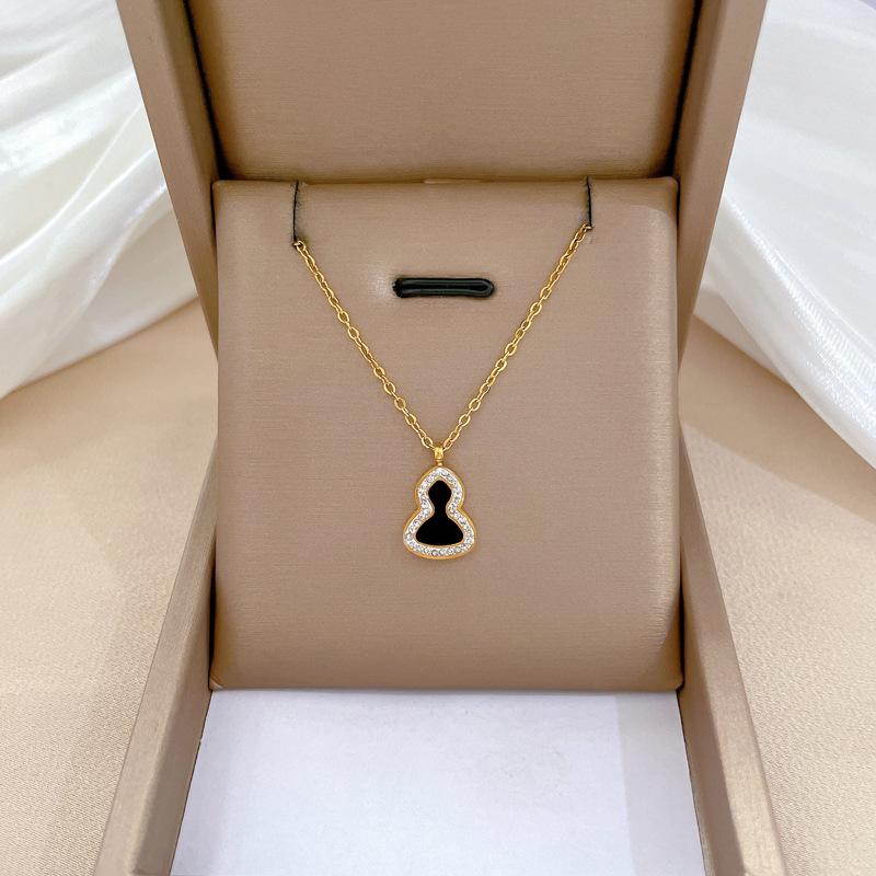 Geometric Planet Personality Minimalist Wind Furnace Real Gold Necklace Female Collarbone Chain