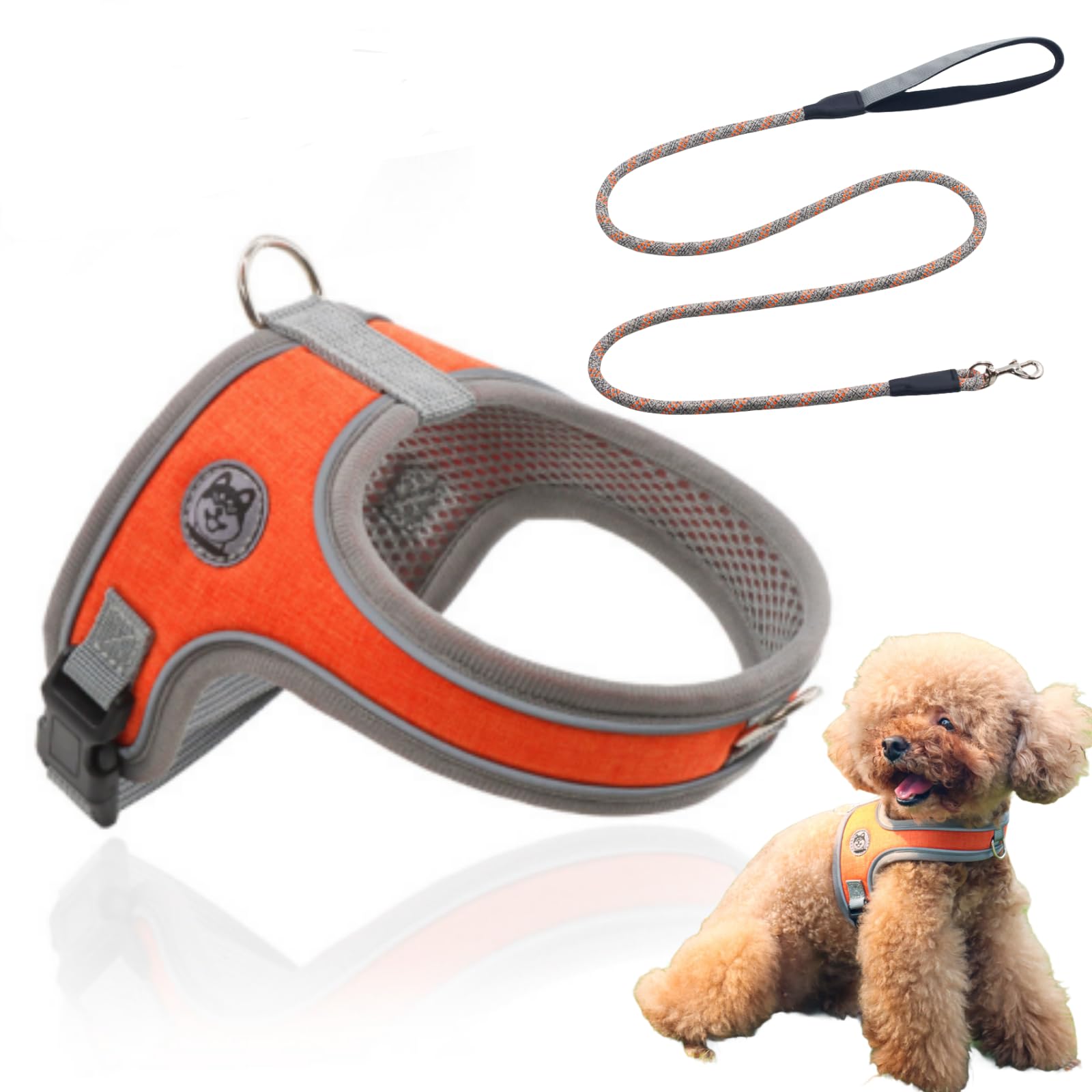 

GIIPET Собака Собака Ночная Мощная Шлейка для Нежная к Собаке Питомец Регулируемая Без Чувства Побега Удобная Собака Для Средних и Маленьких Собак S - Шлейка, оранжевый