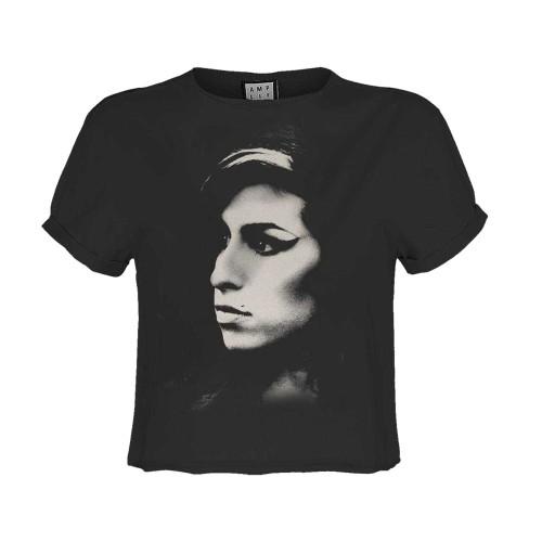 Amplified Womens/Ladies Tonal Pose Amy Winehouse Crop T-Shirt