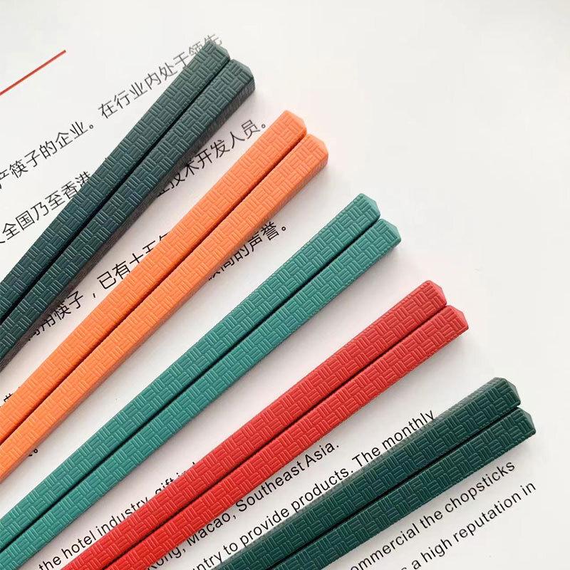 Ru Han Colorful Woven Pattern Alloy Chopsticks