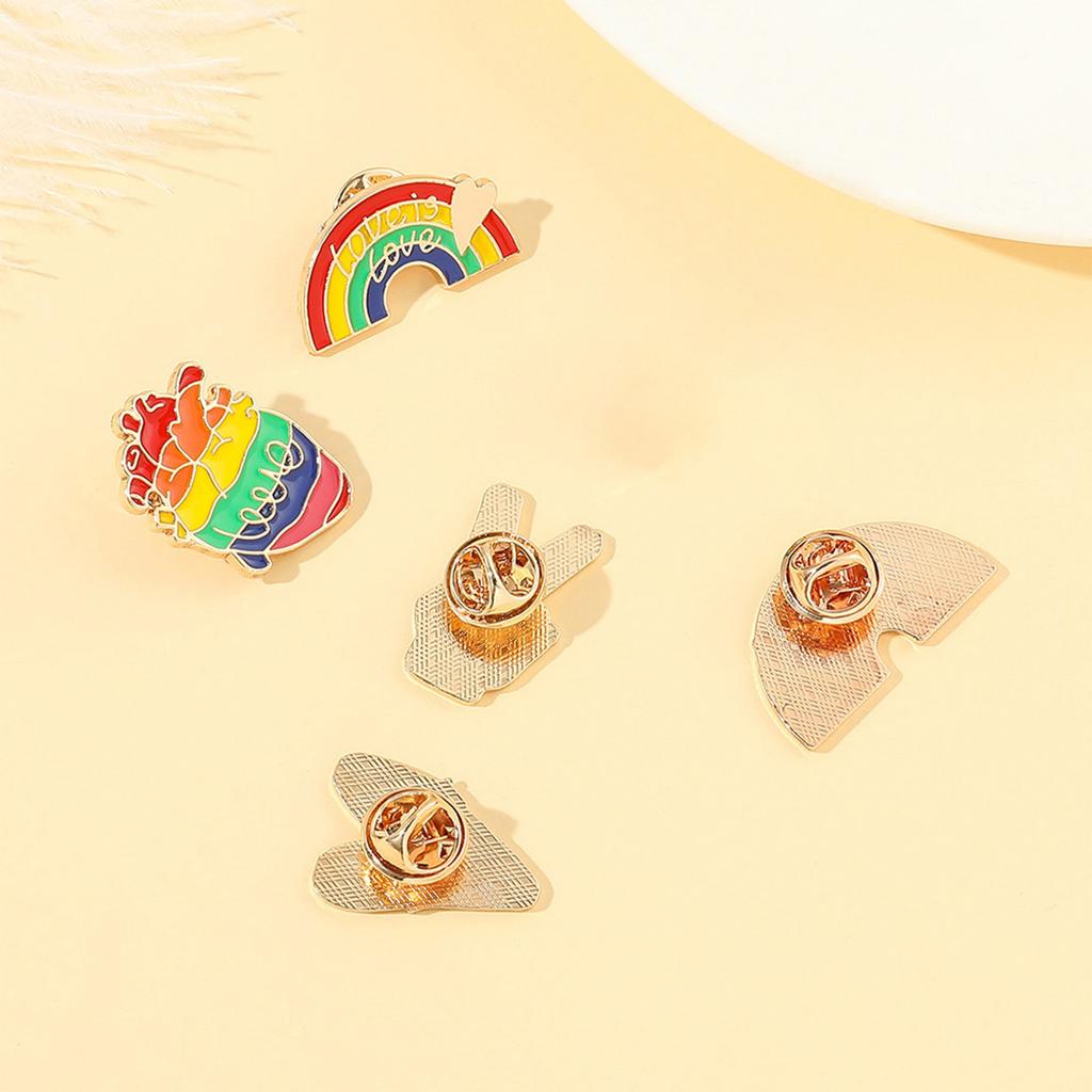 Progress Pride Pins, Pride Pins, Rainbow Enamel Pins, Rainbow Breast Pins