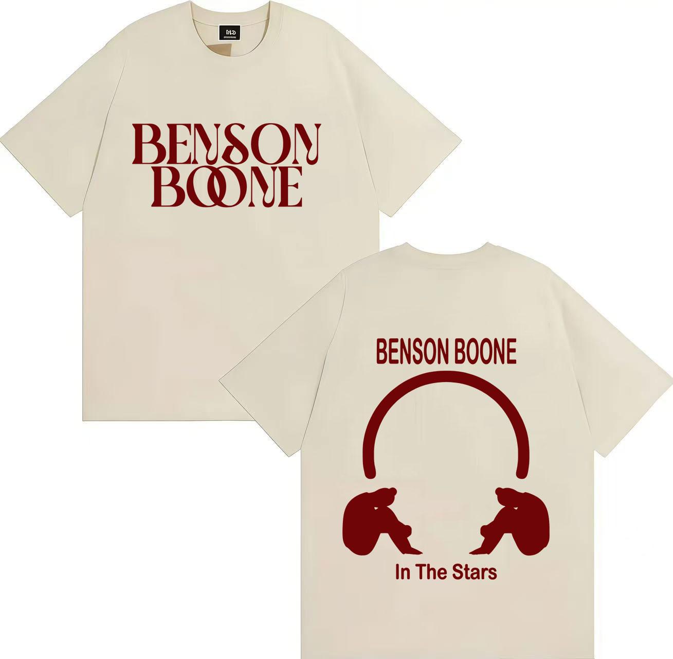 

2025 Американская Сердечная Футболка Бенсон Бун Высококачественный Узорчатый Короткий рукав Готика Летний Принт 100% Чистый Хлопок Футболка 4XL