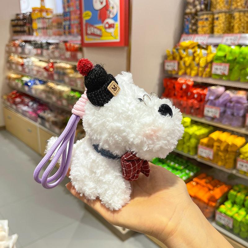 Cute Cute West Highland Puppy Pendant Plush Toy Doll Cartoon Schoolbag Hanging Ornament Keychain Doll