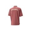Puma Logo Print Zip-Up Short Sleeve Polo Shirt Men Tops Violet 622541-49