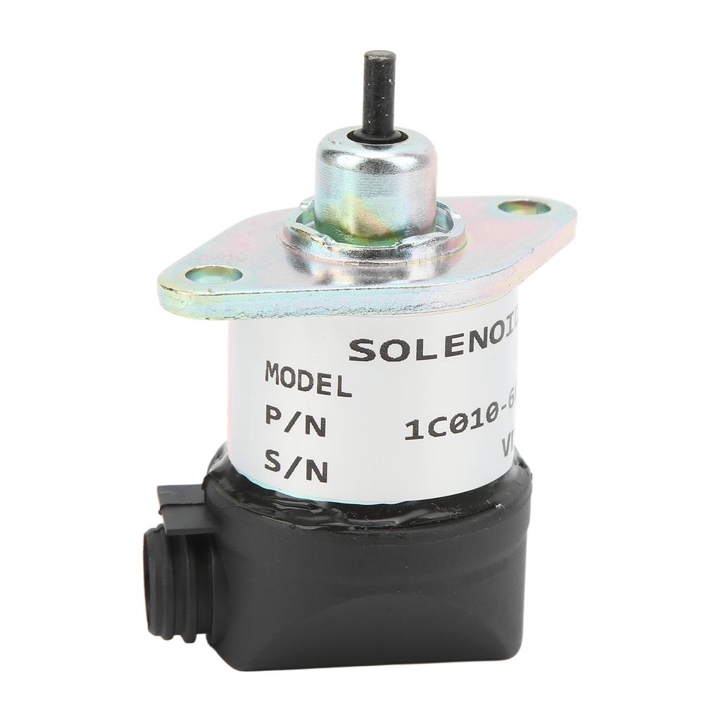 Fuel Shut Off Solenoid 12VDC 17208‑60015 Aluminum Alloy for KUBOTA ENGINES D905 D1005 D1105 V1305 V1505 ETC