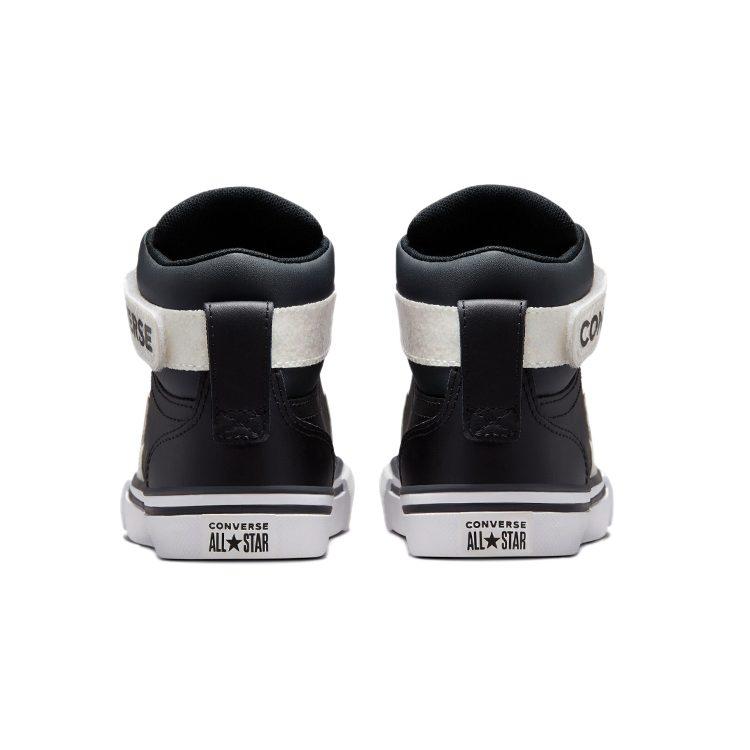Converse Pro Blaze Strap Abrasion Resistant Abrasion Resistant High Top Kids' Skateboarding Shoes Black White 672128C