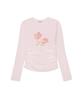 ESCAPEFROM One Flower Print Slim Fit Shirred Long Sleeve [3 Colors]