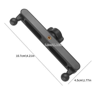 2 In 1 Mobile Phone Holder Extender Base 1/4 Threaded Hole Arm Swivel Accessories Long Ball Ada H3T3