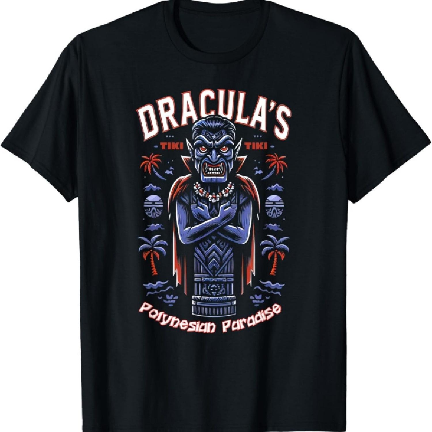 

Dracula s Polynesian Paradise - Vampire Tiki Bar Tropical T-Shirt XXXXXL чорний