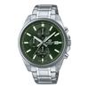 Edifice Chronograph Watch EFV-610D-3CVUDF Stainless Steel Band Green Dial Classic Men's
