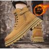 Rhubarb Boots Martin Boots Spring and Autumn Men's Leather Boots 2025 New Heightening Thick-soled Tooling Short Boots