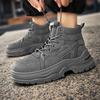 Nowe modne jesienne i zimowe męskie wysokie buty Martin dla studentów, mężczyzn i chłopców, modne buty robocze z miękką podeszwą, ochrona pracy, trampki Martin