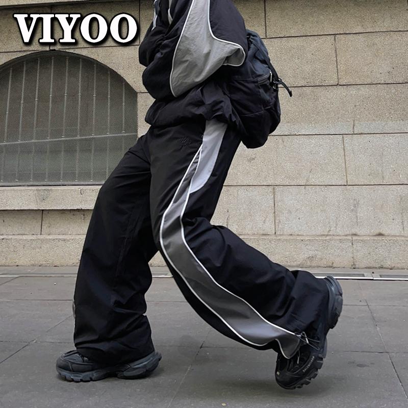 thumbnail image 2 of Men's Wide Leg Sweatpants - High Waisted Baggy Joggers, Straight Fit, With Pockets 2 of 9