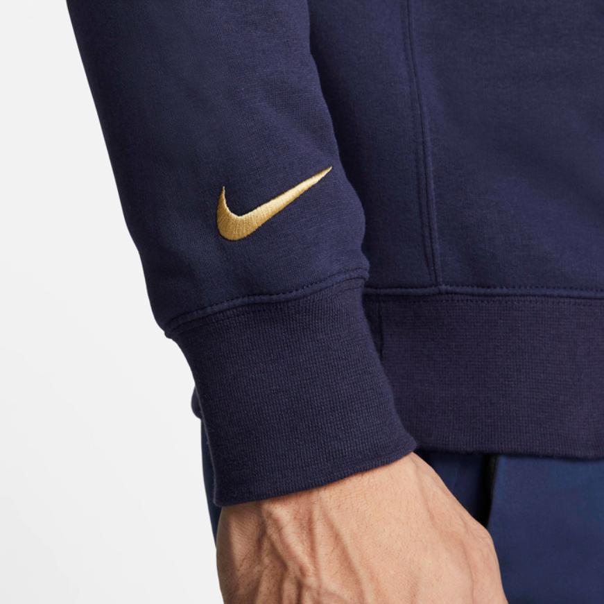 Nike Velvet Fleece Casual Sport Sweatshirt Men Tops Navy-Blue DD4504-498