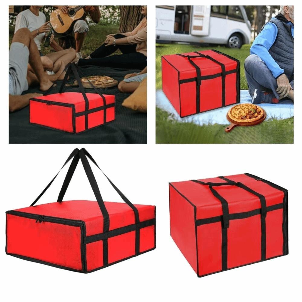 Waterproof Pizza Carrier Bag Dual Zippers Food Delivery Bag Food Storage Case Home Outdoor