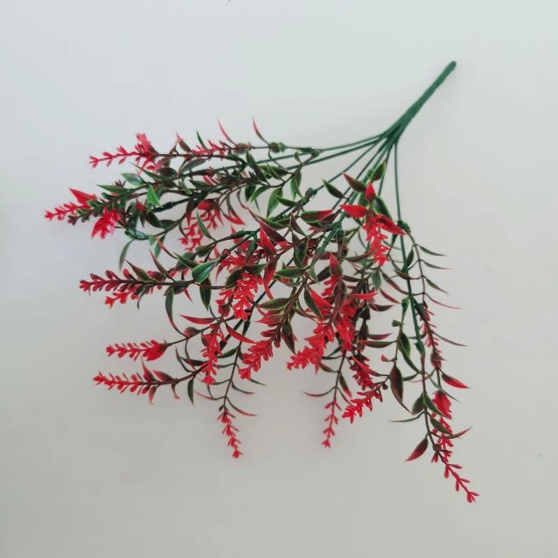 Lifelike Artificial Lavender Fake Flower Safe BPA-free Plastic Faux Plant 34cm 1Pcs for Wedding Home Coffee Table Decor