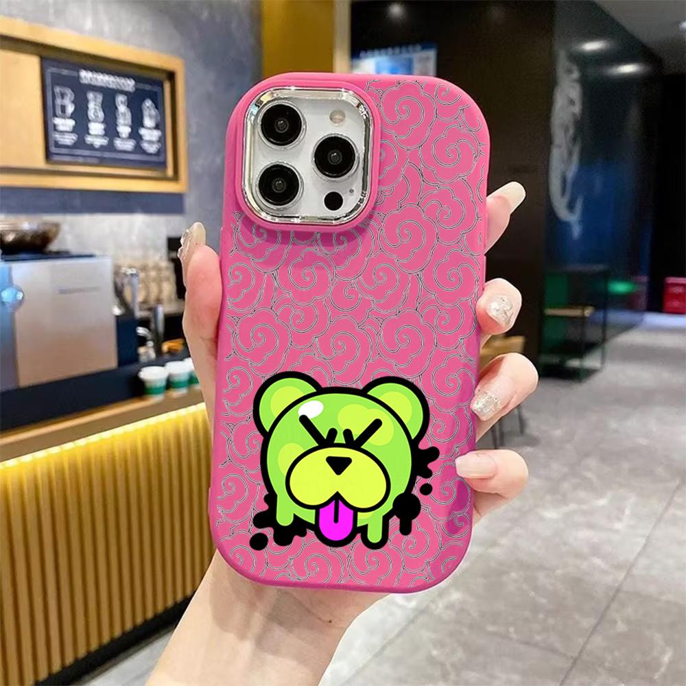 Phone Case: 2D Flat Design Suitable for iPhone 18 17 16 15 14 13 Pro, Couple Style, Doodle Bear, Christmas and Halloween Gifts