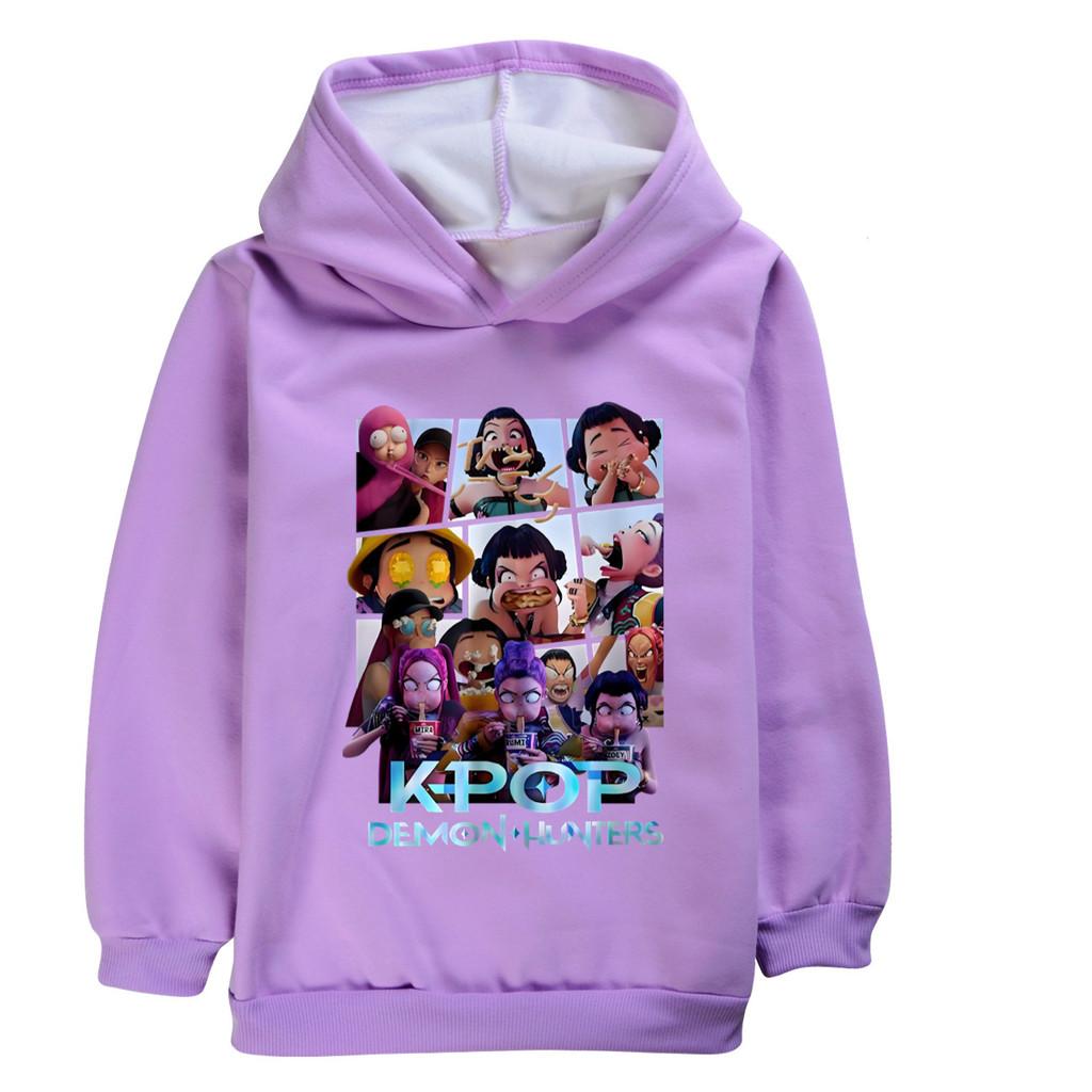4997 Funny Zoey Rumi Mira Hoodies Kids Girls Kpop Rumi Zoey Mira Print Casual Long Sleeves Velvet Warm Winter Hoodie