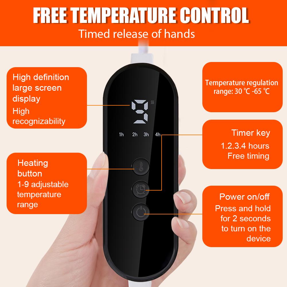 Eu Plus Standard Electric Heating Blanket Multi-Functional Warming Blanket Protects Waist Shoulders Neck Winter Warmth Item