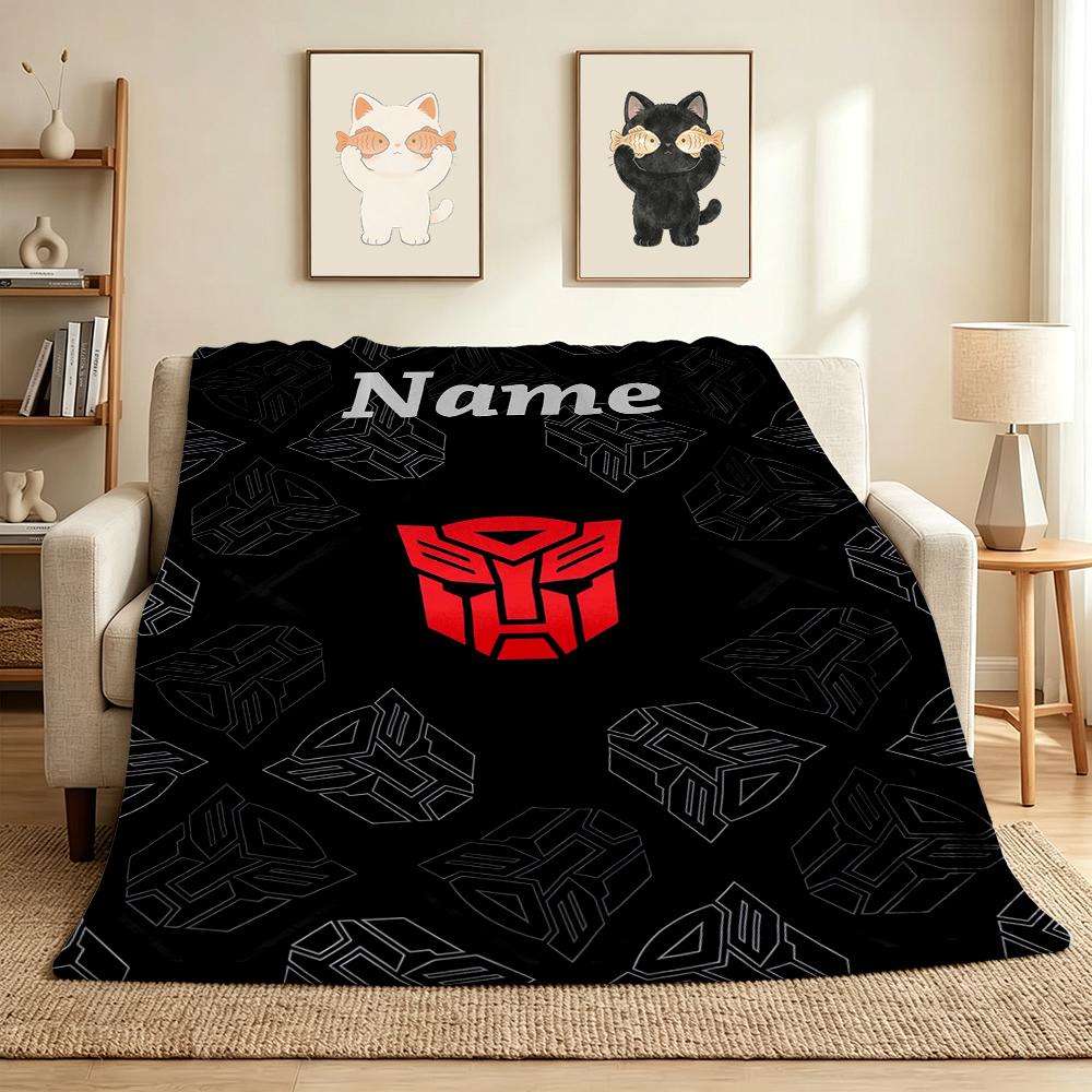 Custom Name Robo Battle Flannel Blanket Throw Blanket Soft Warm Sofa Bed Decor Unique Gift