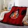 Sunderland Wappen Flanelldecke, Weiches Polyester, Modernes Design, Ganzjahresnutzung für Camping, Reisen, Geschenke für Feiertage oder Geburtstage