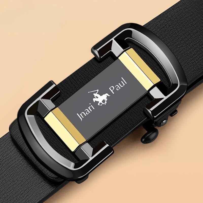 Men's Belt Toothless Automatic Buckle Genuine Leather Men's Middle Aged and Young People's Simple and Fashionable Inner Wear Belt Men's Belt