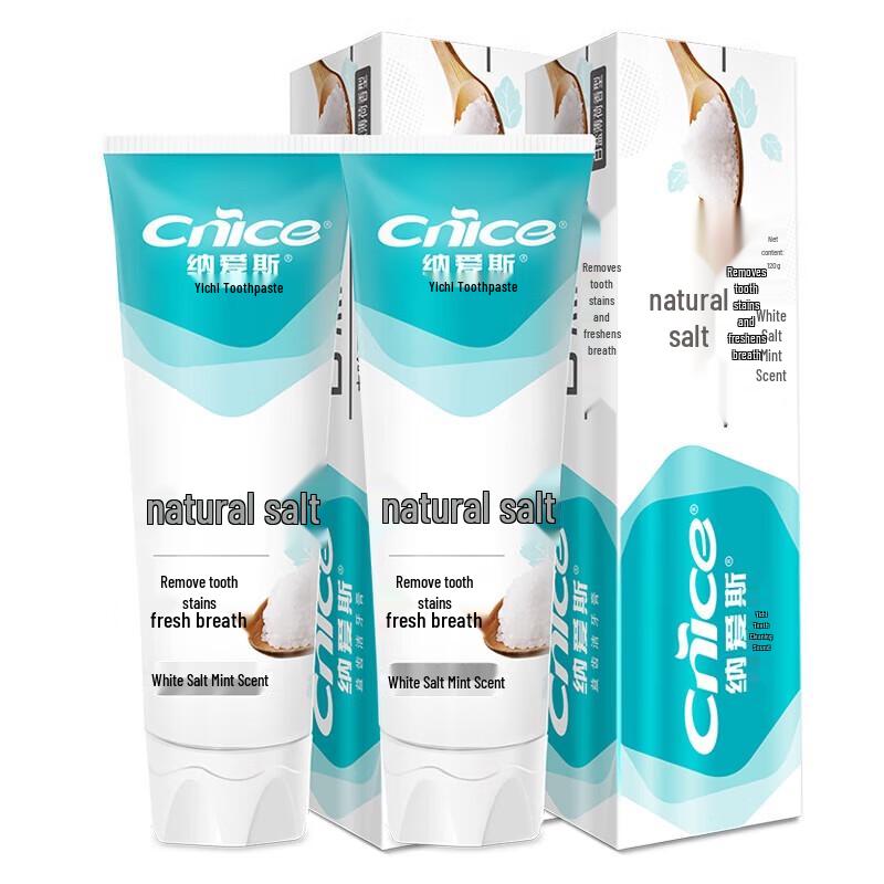 

NICE Зубная паста для удаления пятен от чая и кофе с натуральной солью, 120 г, 2 шт.
