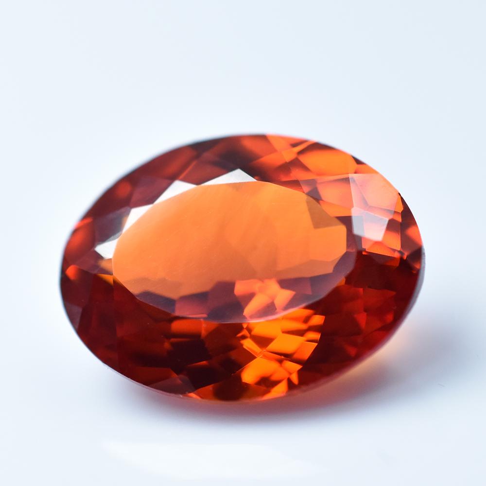 CERTIFIED 10.70 Ct Orange Sapphire Oval Cut Natural Jewelry Making Rare Gemstone