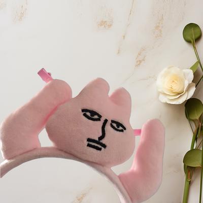 1pc Pink Bunny Hair- Bunny Ears Headband for &, Adjustable Hair Clip-On Ponytail Maker with Bangs Lift, Cute Hairstyle Accessory