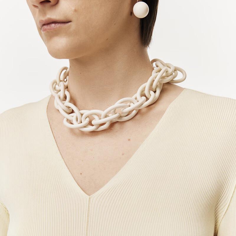 LESS Women's 2024 Spring 100% Silk V-Neck Pullover Sweater