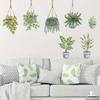 1Pc Green Plant Potted Wall Stickers For Living Room Kids Room Decoration Wall Decals Living Room Decor For House Bedroom DIY