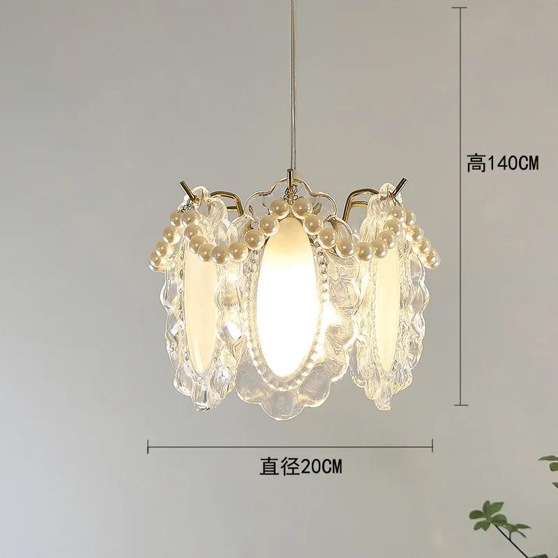 

Люстра из перьев и жемчуга во французском стиле, в деревенском стиле, романтическая, красивая, подвесная лампа у кровати в главной спальне, минималистичный ретро-светильник changeable