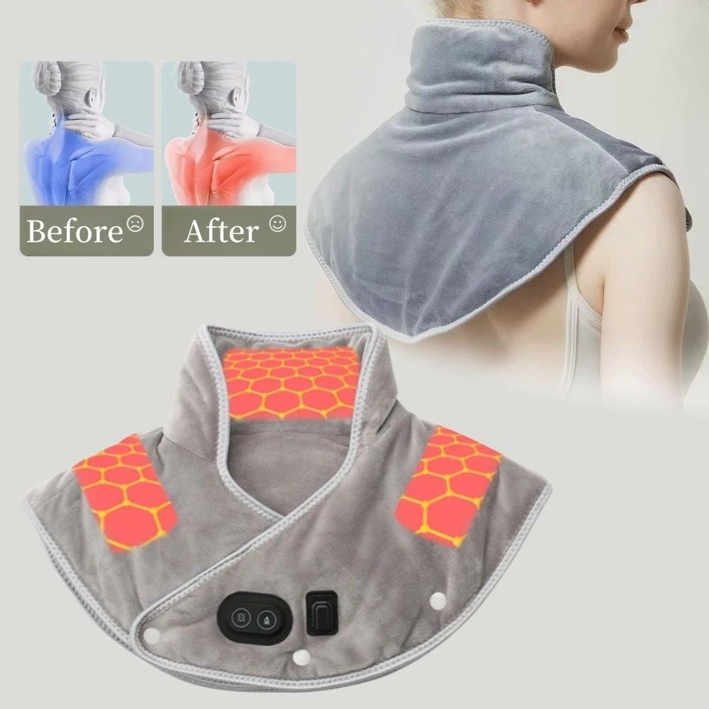 Electric Heating shoulder Neck Pad Massager Portable Cervical Brace Wrap Thermal Compress Relieve Pain & Fatigue Back Brace Tool