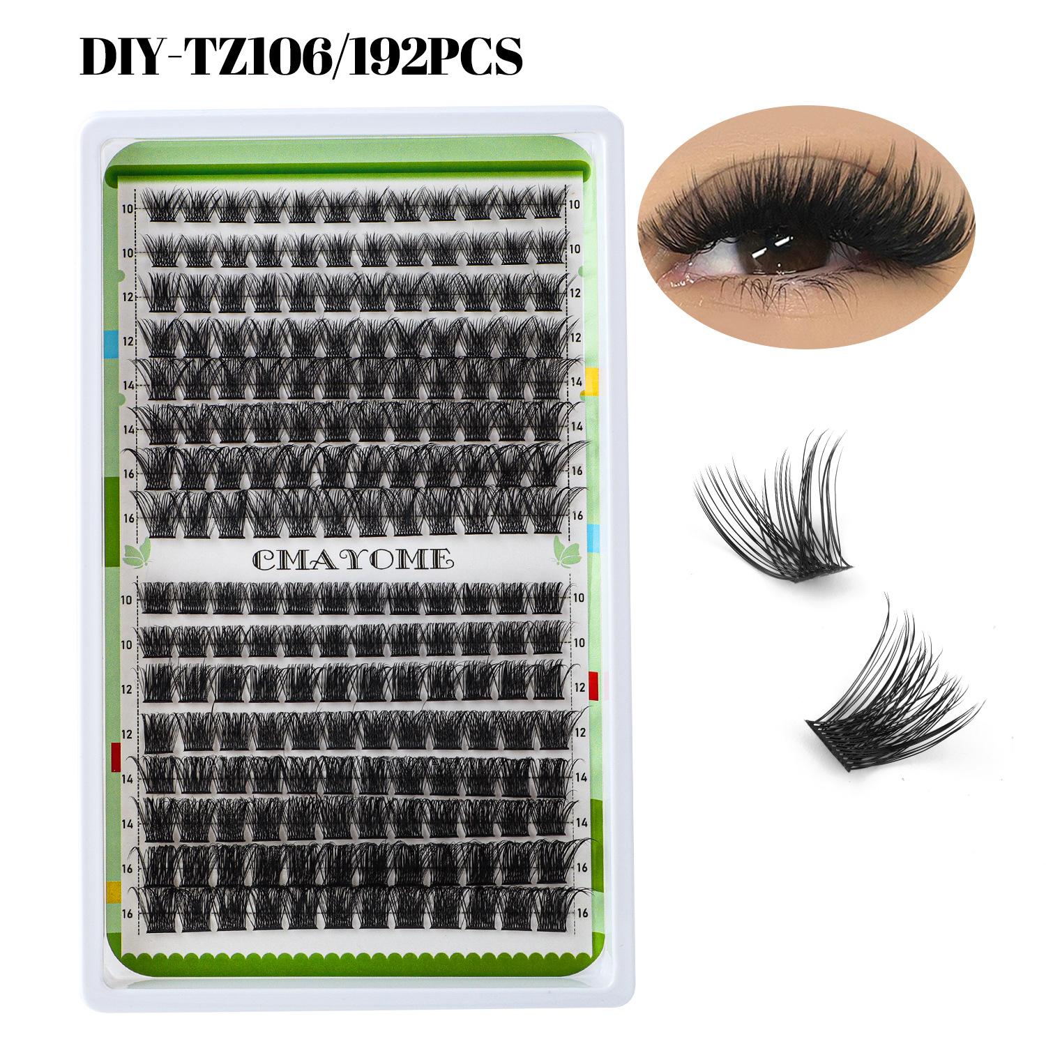 

DIY Сегментированный Одинарный Пучок Накладных Ресниц 10-16 мм Ресницы C Песня Плотный Завиток