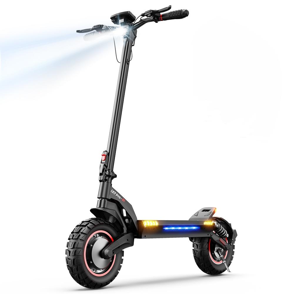 iScooter iX7 PRO Dual-Drive Electric Scooter - 2000W Total Power, 60km Range, 10" Off-Road Tires & Dual Suspension for All-Terrain