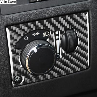Auto Scheinwerfer Schalter Control Rahmen Carbon Faser Aufkleber Für Dodge Challenger 2008-2014 Auto Styling Zubehör 2