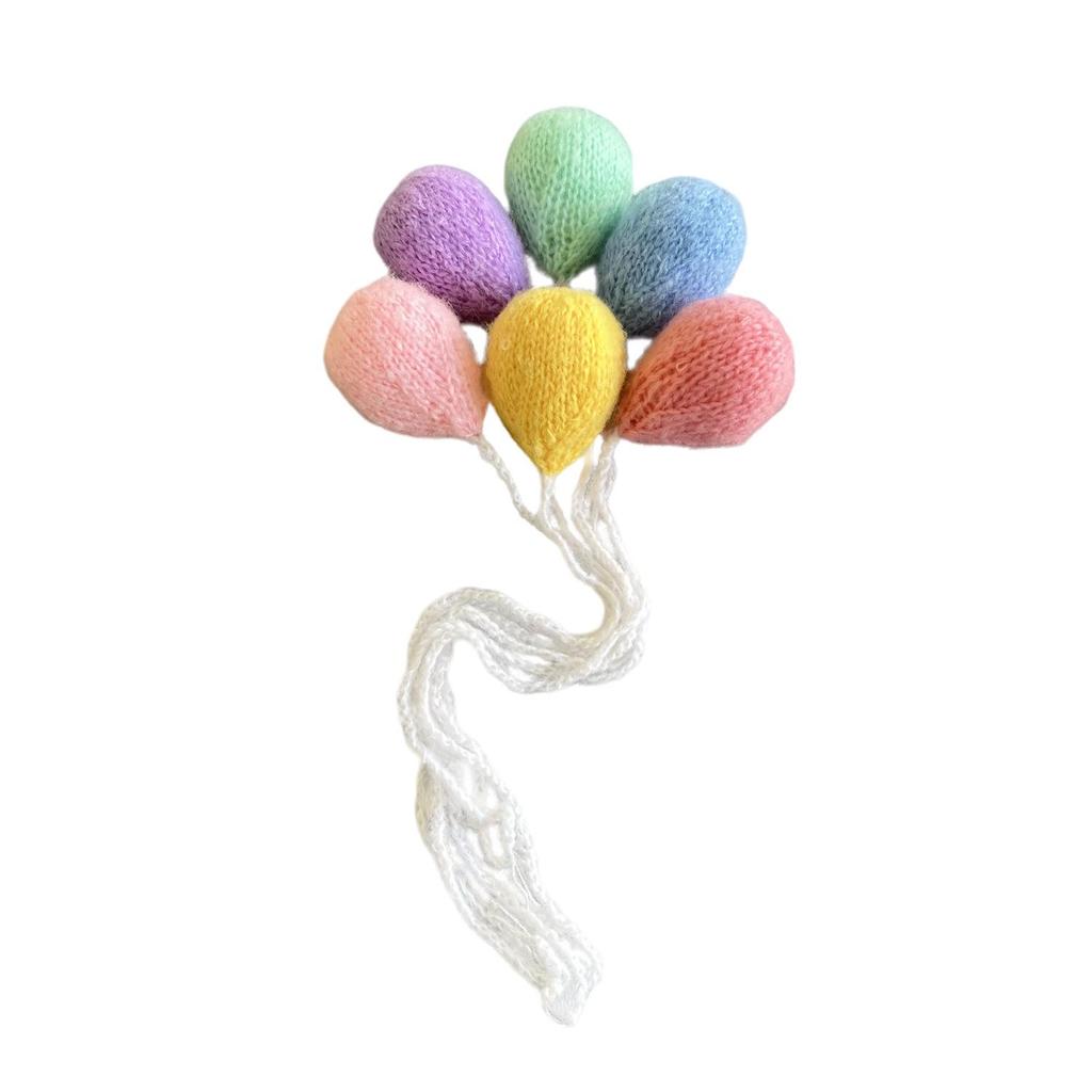 Hand-Knitted Yarn Balloon Props: Colorful Children's Toys & Creative Ornaments