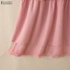 ZANZEA Women Elegant Lace Splice Loose Casual Long Skirt