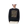 Fila Logo Embroidered Print Pattern Round Neck Sweatshirt Men Sweatshirt Black F11M318203F-BK