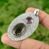 Smoky Quartz Gemstone African Amethyst 925 Silver Handmade Bezel Wedding Pendant