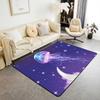 Jellyfish Marine Life Area Rug Dreamy Ocean Animal Non Slip Carpet for Kids Adults Fantasy Moon Clouds Starry Sky Decorative Rug