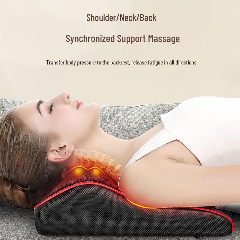 AUX Cervical Neck & Back Massager with Heat (AUX-S8) CN Plug (adapter Included)