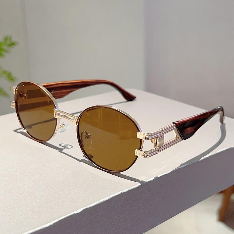 Vintege Oval Sunglasses Men New in Fashion Gradient Casual Shades Women Ins Trendy Brand Design Outdoor Decor Sun Glasses